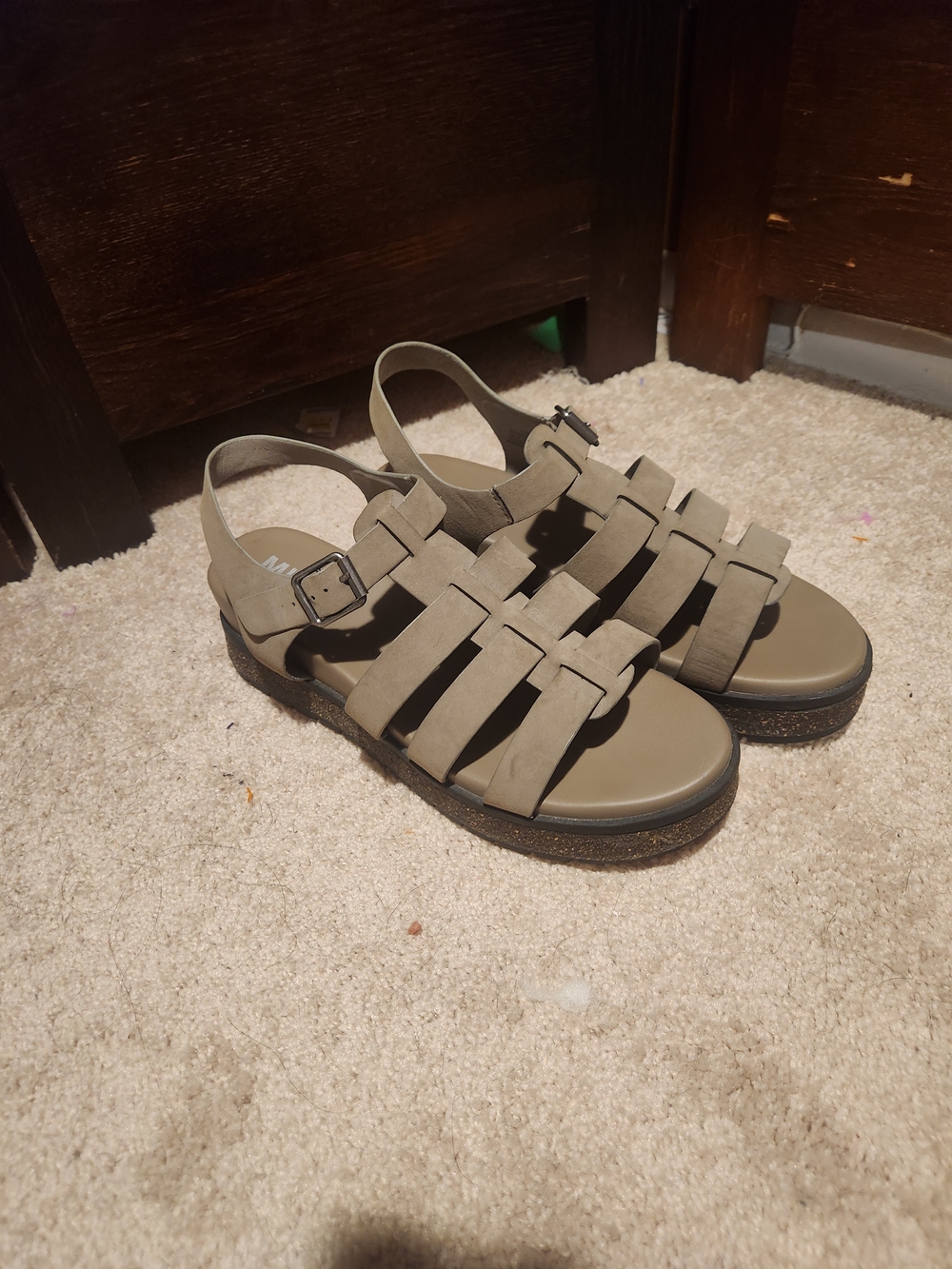 MIA Grey Strappy Platform Sandals